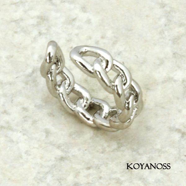 イヤーカフ 1個 片耳用 ニッケルフリー 金属アレルギー対応 シンプル シルバー色 222