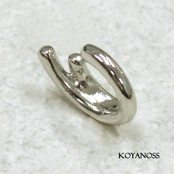 イヤーカフ 1個 片耳用 ニッケルフリー 金属アレルギー対応 シンプル シルバー色 224