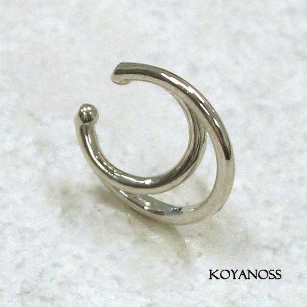 イヤーカフ 1個 片耳用 ニッケルフリー 金属アレルギー対応 シンプル シルバー色 226