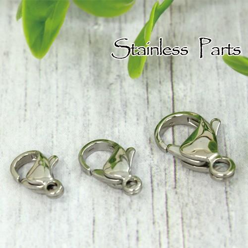 ステンレス カニカンフック ナスカンフック 3個 10mm 12mm 15mm ステンレスパーツ S...