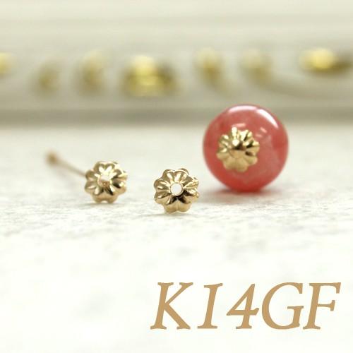 K14GF  座金　2個 （4ｍｍ×4ｍｍ） 14金ゴールドフィルド