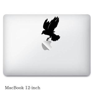 MacBook ステッカー スキンシール カラス "crow"｜ステッカータウン Yahoo!店