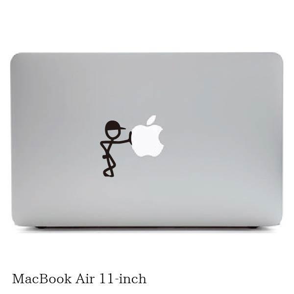 MacBookステッカー スキンシール 棒人間 リーン 帽子 &quot;stickman lean cap&quot;...