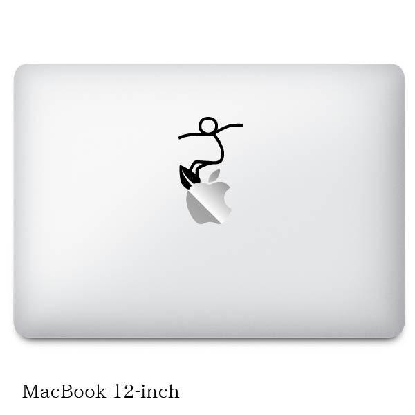 MacBookステッカー スキンシール 棒人間 サーフ &quot;stickman surf&quot; MacBoo...