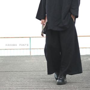 maison de soil 袴パンツ　ガウチョパンツ コットン タック ワイドパンツ 袴パンツ はかまパンツ ガウチョ