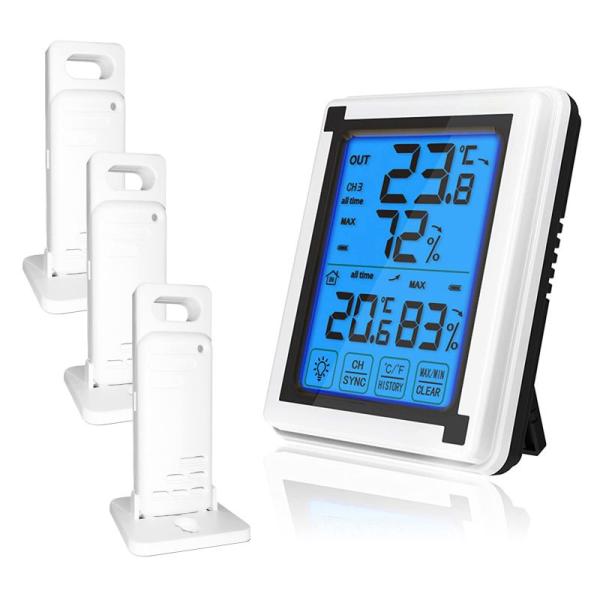 Y-Step 温度湿度計 デジタル 温湿度計 温度湿度計 温度計 外気温度計 ワイヤレス 温度湿度計...