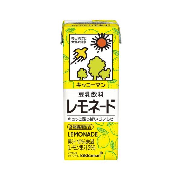 キッコーマン 豆乳飲料 レモネード 200ml×18本