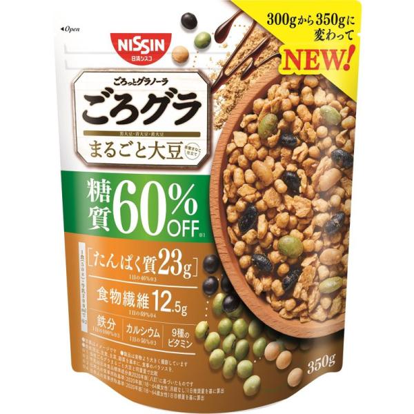 日清シスコ ごろグラ 糖質60%オフ まるごと大豆 350g