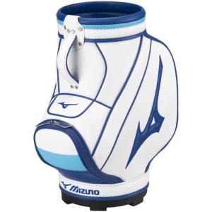 MIZUNO(ミズノ) ゴルフ ツアー デンキャディ メンズ 収納ケース キャディバッグ型 約L23×W23×H50cm ホワイト/ブルー