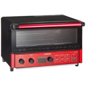 日立 コンベクション オーブントースター 1,300W 4枚焼き 遠赤ヒーター ノンフライ調理 HMO-F100 R レッド｜stier