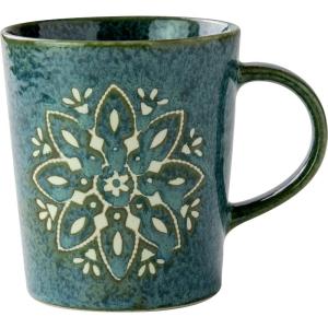 みのる陶器 美濃焼 Moroccan(モロッカン) マグカップ グリーン φ8×H8.5cm｜stier