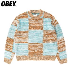 【SALE】OBEY オベイ DOMINIC SWEATER 151000076 ドミニク セーター ニット 長袖 秋冬 ウール カジュアル シンプル メンズ 男性 正規取扱店｜stitch-2004