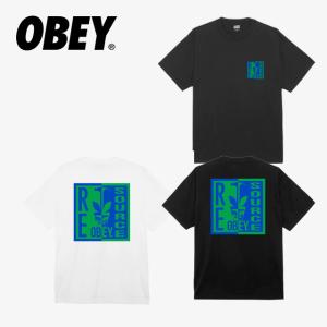 OBEY オベイ OBEY RE SOURCE 166913736 オベイリソース トップス 半袖TEE Tシャツ 春夏 グラフィック バックプリント有 シロ クロ メンズ ストリート 正規取扱店｜STiTCH Yahoo!店