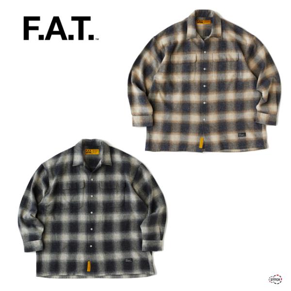 F.A.T. エフエーティー NELOREAN F32410-SH02 チェックネルシャツ BLAC...