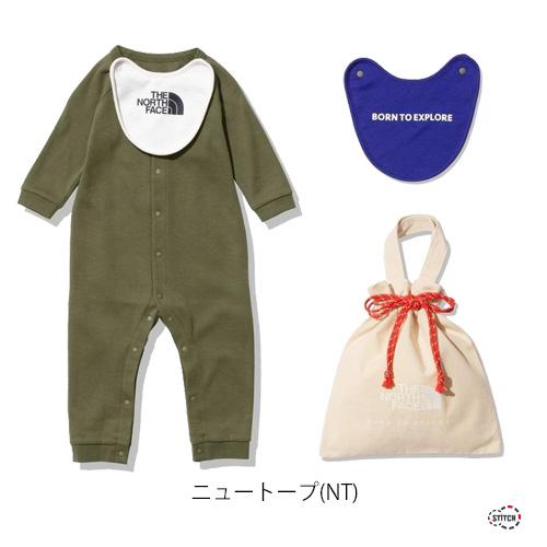 セール THE NORTH FACE Baby B L/S Rompers &amp; 2P Bib NTB...