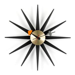 Vitra ヴィトラ Sunburst Clock・サンバーストクロック・ブラック・真鍮ボディ 20180091｜stitch-jp