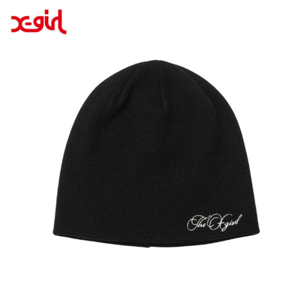 X-girl エックスガール PENCIL SCRIPT LOGO EMBROIDERED BEAN...