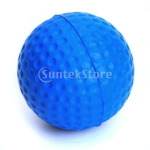 ゴルフボール 練習球  ゴルフトレーニングソフトボール PU製 練習用 (ブルー)｜stk-shop