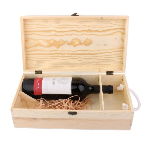 ノーブランド品 木製 ワインボックス 収納 木箱 装飾 贈り物 デュアルボトル