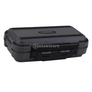 ノーブランド品 釣り　タックルボックス 釣具 ボックス 餌 防水 (黒)