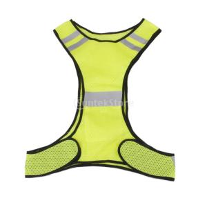 [ノーブランド 品]ジョギング サイクリング ウォーキング 反射 安全 ベスト - 黄色