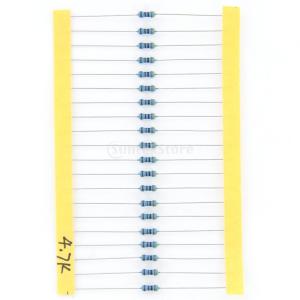 ノーブランド品 1280個64個の値1オーム -  10M OHM 1/4W金属皮膜抵抗器詰め合わせキットセット