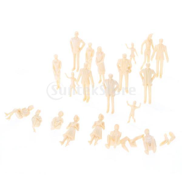 20pcs 模型用 人物 塗装人 建築鉄道電車模型 3.2-5.8cm スケール1:30