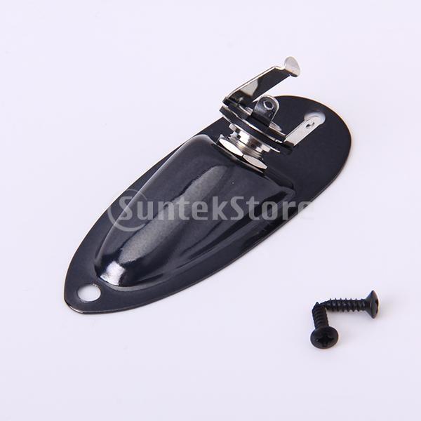 Non-brand 亜鉛合金製 ギターパーツ 舟型 ジャックカバー ジャックプレート アクセサリー ...