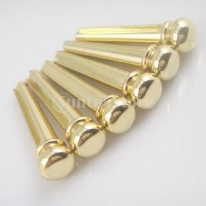 Non-brand 6本 高品質 真鍮製 ブリッジピン ギターアクセサリー