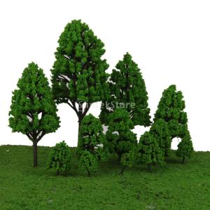 ノーブランド品 樹木 木 モデルツリー 鉄道模型 ジオラマ 風景 12本セット