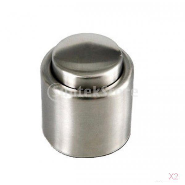 2個 お買い得! ワインボトルストッパー ステンレス鋼 真空密封 ワイン貯蔵プラグ キャップ コルク