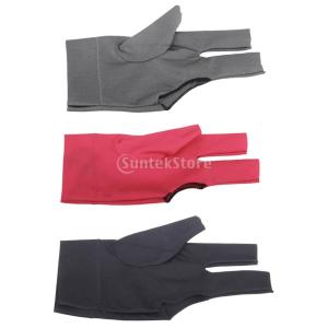 左手用 スヌーカー ビリヤードグローブ 3本指 フィンガー