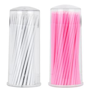 200本入 先端筒型 極細綿棒 まつげ美容液用 スワブ アプリケーター コットンアプリケーター マイクロブラシ 工業用綿棒 使い捨て  2パック