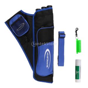 アロー　チューブヒップ　ホルダーバッグ　アロープラー 　ボウストリング ワックス付き　青1セット