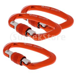 3ピース 25knス クリューロック カラビナ ロックツリー