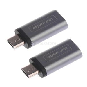 変換アダプタ　コンバータ　マイクロUSB 3.0〜タイプC　OTG　高速転送　データ同期　2点セット　Android対応　オス〜メス