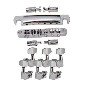 6セット エレキギター テールピース サドル ネジ スプリング ブリッジ