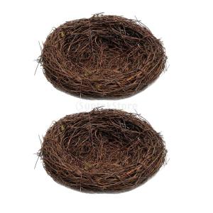 鳥の巣 2点セット ラタン バードハウス 工芸品 バードネスト