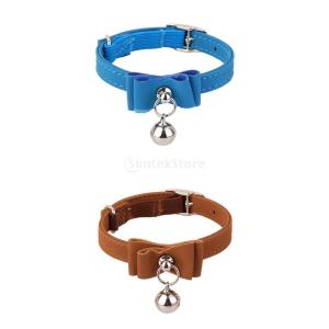 2本  調節可能 ペット 子猫 猫 子犬 安全首輪 ベル バックル