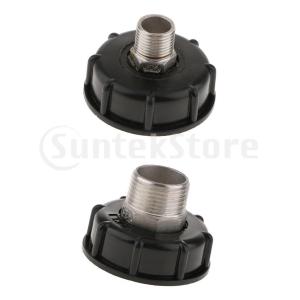 2個セット.IBC水タンク用カバーホースアダプター1000リットルタンクIBC