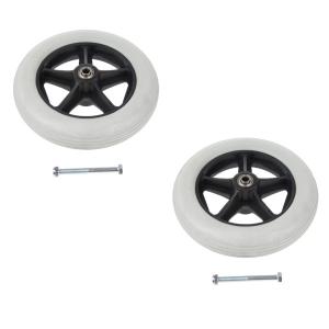 2個/個8枚ソリッドタイヤ車椅子交換用ホイールフロントキャスター、耐摩耗性