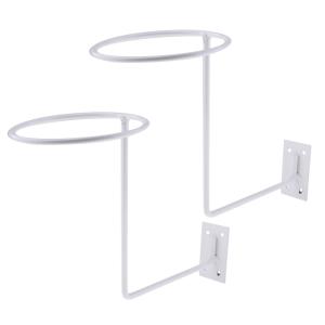 2 Xオートバイヘルメットホルダーハンガーラックジャケットフックギフトホワイト