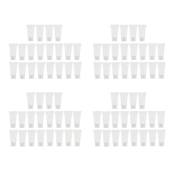 80パックミニ空プラスチックスクリューキャップハンドクリームスクイーズチューブ旅行ボトル