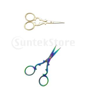 裁縫 手芸用 ハサミ ヴィンテージ 縫製キット ハサミ シンブル 切りやすい DIY縫製ツール 2個入
