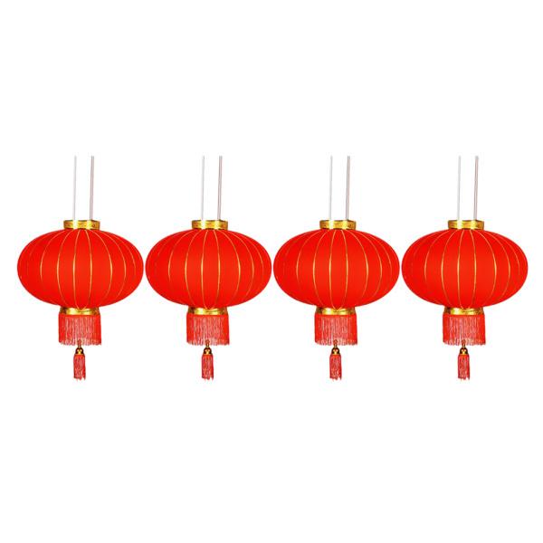 4ピース/個伝統的な中国の赤い提灯春祭りの提灯