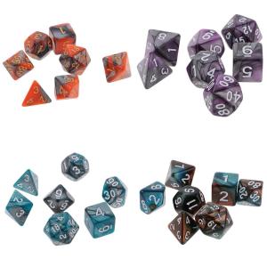 28xアクリル2色多面体ダイスに適用D＆D DND RPG MTGテーブルゲームセット｜stk-shop