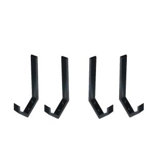 2ペアヘルメットホルダーフックウォールマウントコートフックジャケットストレージラックブラック