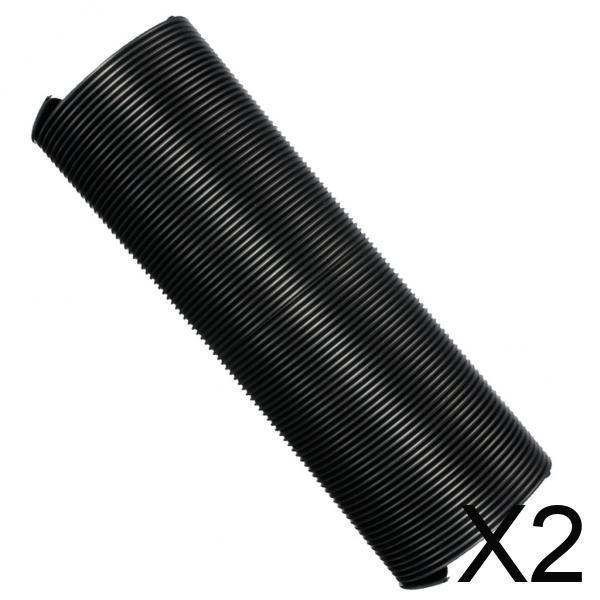 2xCarエアフィルター75mmコールドエアインテークホースダクトフィードパイプフレキシブルブラック