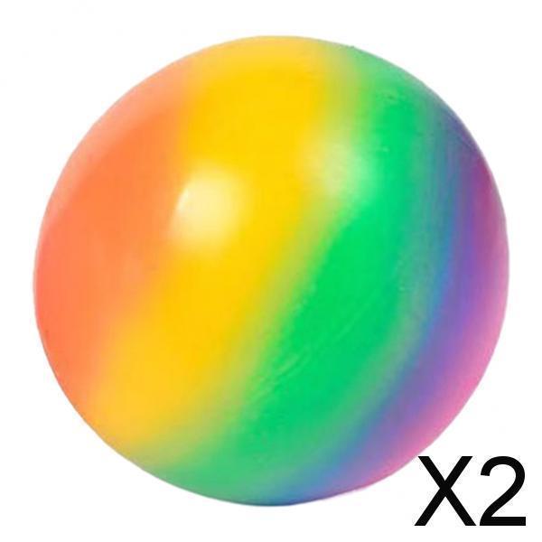2xハンドフィジェットボールストレスリリーバーEVAボールスクイーズ感覚玩具4.5cmカラフル
