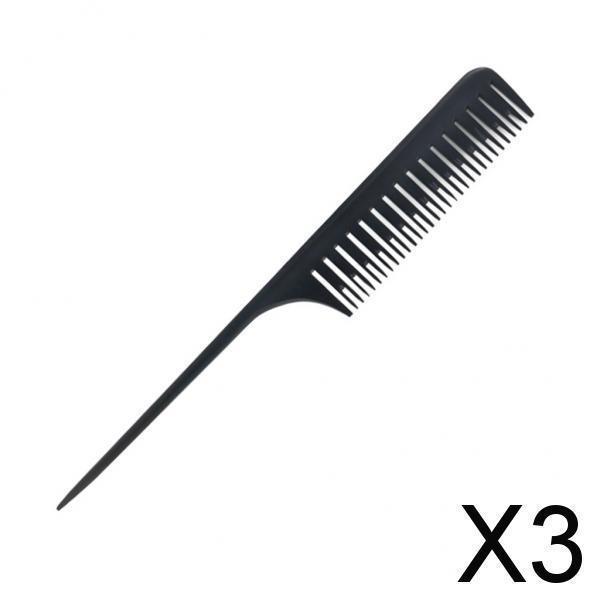 3xハイライトコーム、プロフェッショナル、25.5cmセクショニングウィーブフォイリングコームブラッ...